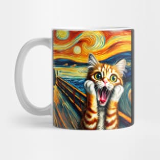 Van Gogh Cat Scream Mug